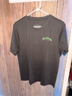 Sig Zane Black Tee with Neon Green Logo